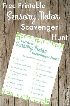 The Inspired Treehouse – This outdoor sensory motor scavenger hunt for kids is the perfect way to explore the sense and the outdoors!