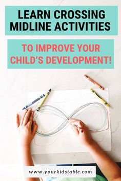 Why you need to know what crossing midline is for your child’s development! Plus, 6 therapeutic crossing midline activities you can do at home easily. #crossingmidline #midlineactivities #crossit #crossingmidlineactivities