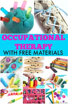 Tons of different ways to work on Occupational Therapy treatment goals using free materials.