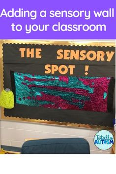 How to add a sensory wall to your self-contained special education classroom. Sensory fun for hours!