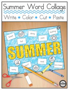 Summer Word Collage digital download (21 page PDF document) provides practice for handwriting, coloring, cutting and pasting with a summer theme. The handwriting practice pages are provided in: 1. dotted line Zaner-Bloser® type lines, 2. double line Handwriting Without Tears® type lines and 3. boxed lines. (affiliate)
