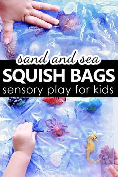 Toddlers and preschoolers love the squishy sensation of sensory bags, and parents love that they are mess free! Make these sand and sea ocean sensory bags for summer playtime.
