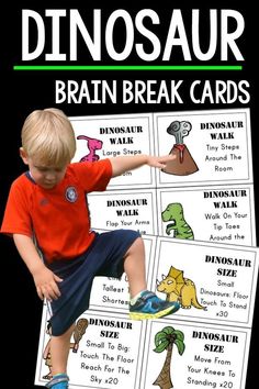 Preschool themed gross motor dinosaur activities! These are great for preschool and up. The PERFECT addition to any dinosaur unit or for any dinosaur lovers. Dinosaur themed gross motor is fun for everyone! Dinosaur activities for the classroom, home. or therapy! #brainbreak #dinosuarthemed #pediatrics #physicaltherapy #grossmotor