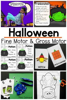 Halloween theme gross motor and fine motor activities. This Halloween themed pack is perfect for all of your fine motor and gross motor needs. Kids yoga, brain breaks, and several fine motor activities make this pack perfect for the month of October!