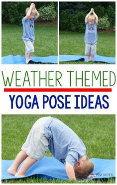 Weather Themed Activities! I love these weather themed yoga/gross motor movement poses for kinesthetic learning! Weather Activities for Kids | Weather Worksheet | Weather Chart for Kids | Weather Activities for Toddlers | Weather Experiments | Children’s Weather Chart | Weather Activities for Preschoolers | Weather Projects for Kids | Weather Science Experiments | Weather Activities for Kindergarten #weather #weatheractivities