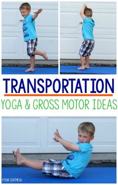 Transportation Yoga. Yoga poses for kids with a transportation theme! Make kids yoga fun by incorporating a theme! Transportation is a perfect theme to incorporate into kids yoga poses! #kidsyoga #brainbreaks #transportation unit
