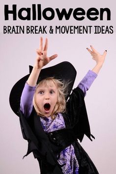Halloween Brain Breaks, Halloween Movement, and Halloween Gross Motor Ideas! Perfect for home, therapy, or the classroom. #halloweenactivities #halloweenbrainbreaks #grossmotor #brainbreaksfortheclassroom