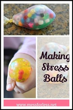 You’ll have a great time making stress balls with your kids. They can use these squishy toys any time they need to feel calm.