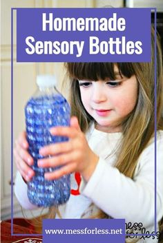 These Homemade Sensory Bottles are fantastic for toddlers to explore and for preschoolers to utilize as a stress reliever.