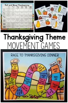 Thanksgiving activities for kids that promote physical activity and gross motor skills. A fun way to incorporate physical activity into a Thanksgiving theme. Fun Thanksgiving games for the classroom, therapy (physical therapy, occupational therapy, or speech therapy) or at home. A great variety pack of movement games and activities !
