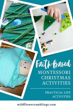 Consider these and other Christian Montessori DIY holiday lessons & faith-based activities from the Wildflower Ramblings Blog. Here you will discover hands-on practical life, sensorial, mathematics & language lessons & activities inspired by the Montessori Method. Access the Wildflower Ramblings blog, hosted by Amy Smith, M. Ed. at wildflowerramblings.com to learn more about enhancing your homeschool curriculum with faith-based lessons such as these.