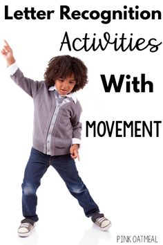 Letter Recognition Activities – With Movement. Fun letter recognition activities for preschool and kindergarten aged students. All of these activities include movement. These are fabulous ideas for adding movement into instructional time. A great option for preschool motor time as well or kindergarten brain breaks!