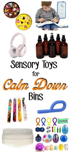 If you have a sensory child, a calm-down bin is absolutely essential! My Mundane and Miraculous Life has some great suggestions for the best toys to add to a calm-down bin. Give your sensory child what they need to cope with too much sensory input! #sensory #calming