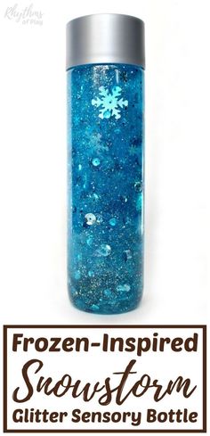 This DIY Frozen-Inspired Snowstorm Glitter Sensory Bottle is a fun activity. Make a snowflake snow globe or party favor for Disney’s Frozen themed birthday parties. Calm down bottles are most often used to help calm an overwhelmed child and as a meditation technique for kids. Elsa and Ana would be proud!