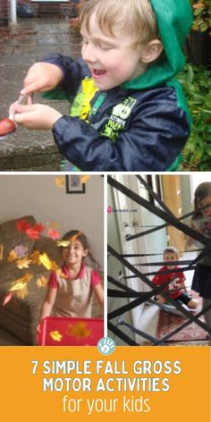 7 super simple gross motor activities that are perfect for fall! These physical activities are sure to be winners with your kids this autumn!
