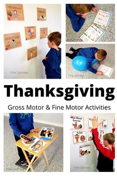 Check out all of these amazing Thanksgiving gross motor and fine motor activity ideas! I love how there are so many to choose from! They are amazing to use year after year!