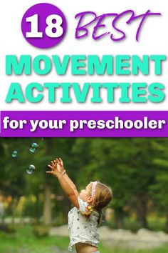 These simple movement activities for preschoolers are great ideas to try at home with your kids or at school. Build your child’s gross motor skills while having fun. #parenting #kids #kidsactivities #learning #preschool #kindergarten
