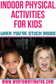 Need indoor physical activities for kids? If winter weather has you stuck inside with your kids, try these physically active games and activities to get everybody moving and having fun! #kidactivities #activitiesforkids #indooractivities #rainyday