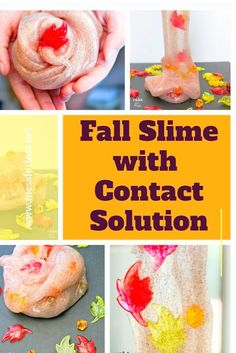 You’ll love this Fall Slime with Contact Solution. It smells like cinnamon, which will delight your children every time they play with it.