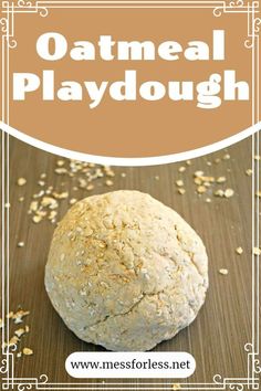 You just need 3 Ingredients to make this edible Oatmeal Playdough. So simple to make with kids and smells great!