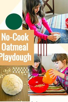 This No-Cook Oatmeal Playdough will be a hit with the kids. It’s easy to prepare with kids, and smells amazing!