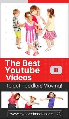 Stuck indoors with a toddler? Do they have too much energy? Try these fun Youtube videos to burn off some energy and get them moving!