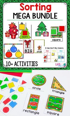WOW! 10+ Hands-on Sorting activities for your pre-k/preschool math centers. Get every child excited to learn about sorting with a wide variety of engaging activities that you can use all year long. (affiliate)