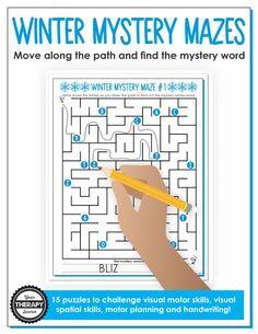 If you’re looking for a way to keep your kids entertained and challenged this winter, look no further than our Winter Mystery Mazes! This Winter themed packet contains a variety of mazes that will challenge your student’s visual motor, visual-spatial, and handwriting skills. So put on your thinking cap and get ready for some fun! (affiliate)