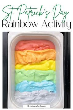 This super simple taste-safe rainbow sensory activity is perfect for preschoolers.