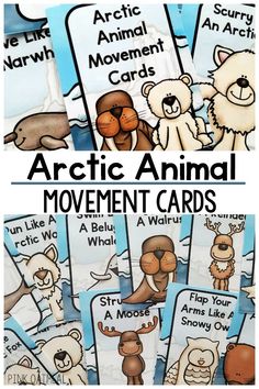 Arctic animal brain breaks. A great arctic gross motor activity. The perfect way to move with your arctic theme. Great for a classroom, therapy, or home. Make your arctic unit fun by adding movement like the arctic animals.
