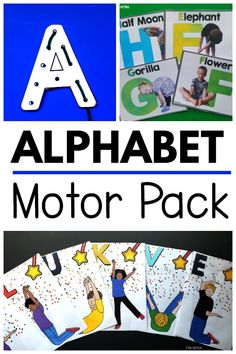 Learn the alphabet while working on gross motor and fine motor skills. This pack provides you with a fabulous resource to combine movement, learning, and motor skills in one. Don’t miss out on this opportunity to add physical activity to the learning environment!