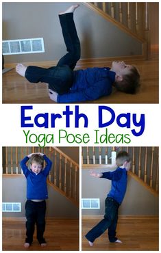Earth Day yoga pose ideas are a great way to celebrate Earth Day! Pose like a sprout or the earth! Make movement a part of Earth Day!