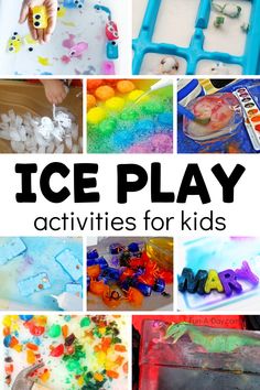 These ice play activities let kids get messy as they’re exploring sensory play, literacy, math, and science concepts. The icy messy play ideas are perfect for any time of the year!