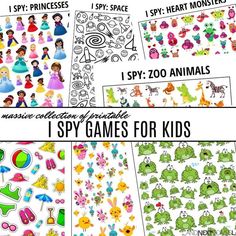 This massive collection of I spy printable for kids contains over 130+ printable games, covering a variety of themes, making them a perfect additional to a classroom. (affiliate)