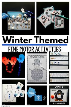 Winter Fine Motor Activities. A great collection of easy fine motor activities that you can do today! Very little prep is needed and many can be done over and over! Check out all of the different fine motor ideas!