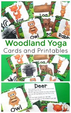 These fun Woodland Yoga Cards and Printables are the perfect way to add movement to the classroom. Kids will love these yoga poses to be like forest animals including owl, deer, fox and more. Great activity to add to your lesson plans for your forest or woodland units. Perfect for toddler, preschool, elementary and up. #kidsyoga