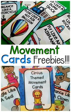 Brain break activities for the classroom, home, or therapies! These are great for preschool activities. They are fun for kindergarten brain breaks or fitness activities for kids. You will love the different themes to add to your classroom management!