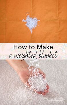 Here are step by step instructions on how to make a weighted blanket. There are pictures and diagrams to help illustrate the process.