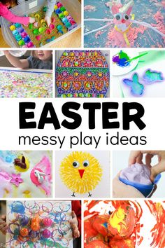 25+ Easter messy play ideas you’ll want to try with the kids this spring! Easter-themed messy sensory play, messy art, messy crafts, and messy science ideas all in one spot. Lots of hands-on play and learning for kids of various ages. Click on the Fun-A-Day.com link for more information.