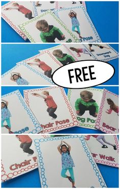 Yoga printables for FREE! Perfect for classroom yoga, brain breaks, or to use in physical therapy, occupational therapy, and speech therapy! #yoga #brainbreaks #preschool