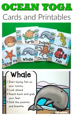 Ocean yoga poses are perfect to add movement into the day. Kids will love these brain breaks during ocean lesson plans! Awesome activities for preschool, kindergarten and up!