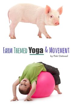 Farm Yoga and Movements – Yoga and movement for home, school, and therapy. Love this idea for the classroom! #kidsyoga #grossmotor #pediatricphysicaltherapy