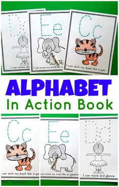 This Alphabet In Action Book is a great activity for preschoolers to not only learn their letters, but to add movement to it. Kids will love these fun pages and teachers will love the kids getting the wiggles out.