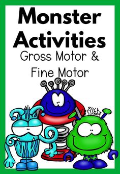 Monster Activities For Kids that are perfect to add to the classroom, home, or therapy session. The monster themed activities are perfect for incorporating fine motor and gross motor skills for kids!