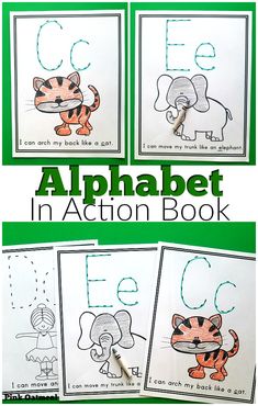 Check out this awesome Alphabet In Action Book that will incorporate movement into learning letters. A great kinesthetic learning activity to do in the classroom. Great for preschool and kindergarten.