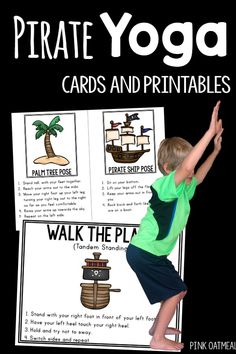 Pirate themed activities for gross motor! These are the best for preschool and up! I love all the great ways to move your body with a pirate theme. These are the perfect activity for any pirate unit!