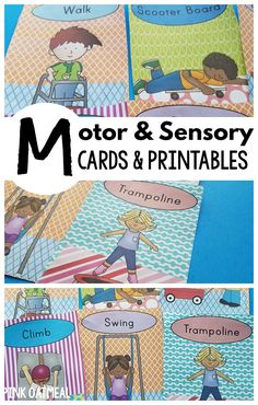 Printables that are perfect for your motor room, sensory room, occupational therapy room, special education room or physical therapy gym! Cute pictures that students/kids can relate too! #specialeducation #occupationaltherapy #physicaltherapy