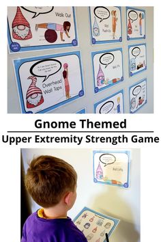 This adorable gnome game is a fabulous way to work on upper extremity strength for kids. It can be played as a game in digital format or it can be printed and used as printables! Your kids will LOVE playing this game with the bonuse of working on upper body strength!