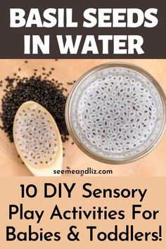 Sensory play activities can be a great way to stimulate your baby or toddler’s development while having fun. From playing with basil seeds in water to exploring different textures, there’s no limit to the imaginative world you can create! With a little bit of planning and a few materials, you can provide your little one with exciting and stimulating activities that will both challenge their fine motor skills and teach them important skills while having a blast!