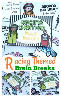 These super fun racing themed brain breaks are great for adding movement to the classroom. Preschoolers will love these car activities. #racingthemedbrainbreaks